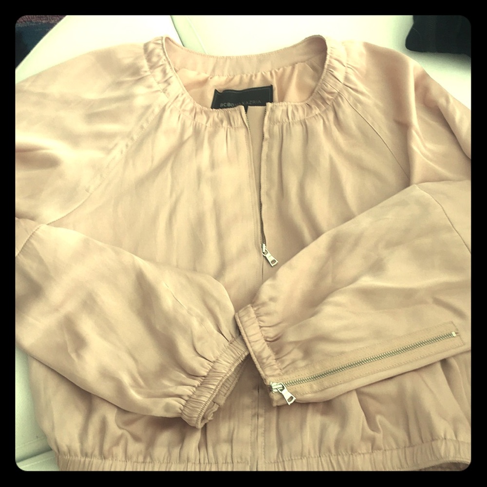 BCBG short XS rose silky jacket.